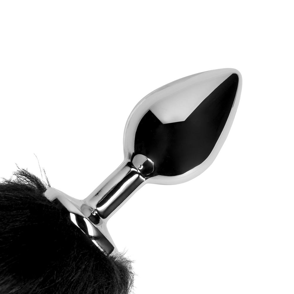 Vossenstaart met metalen buttplug - foto 2