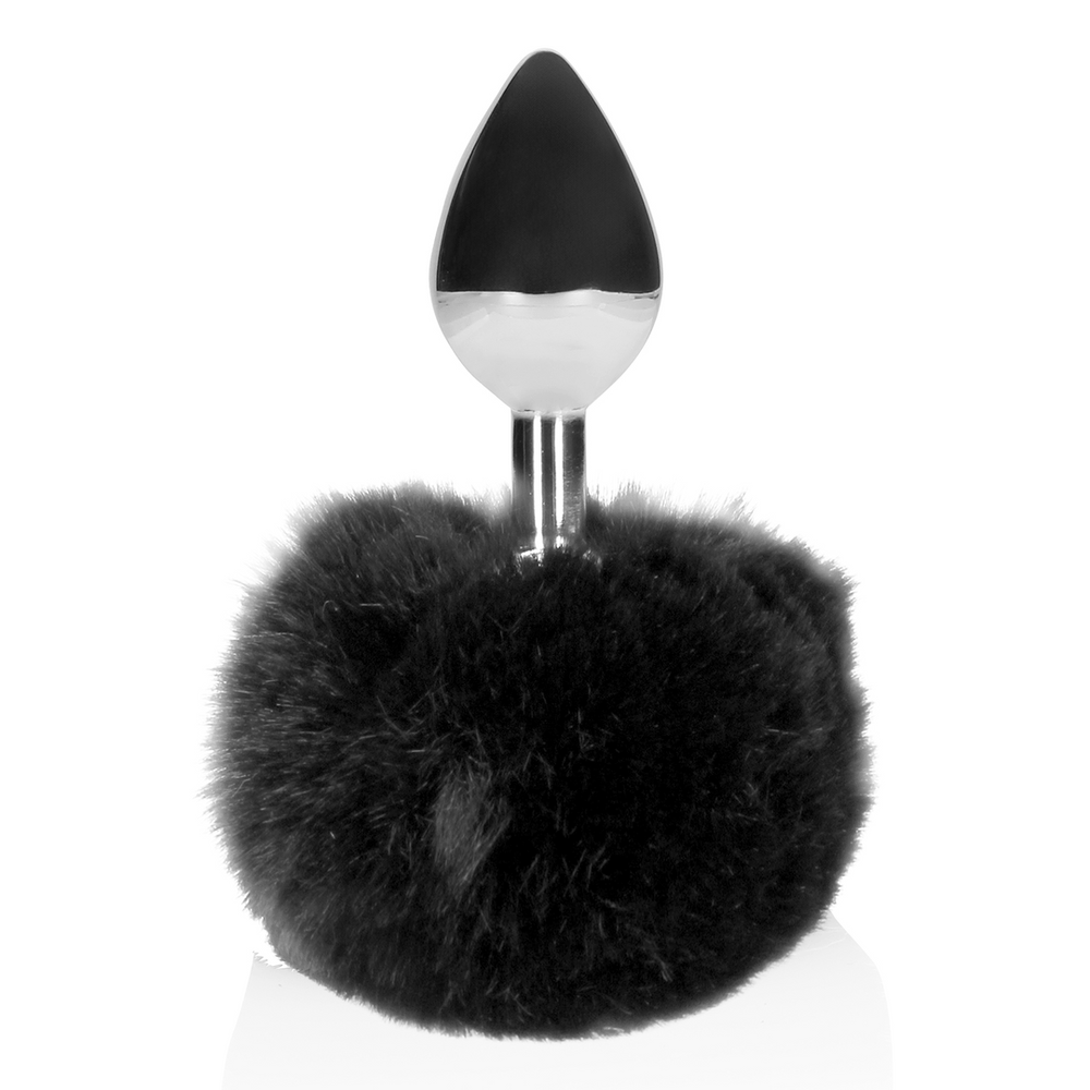 Konijnenstaart met metalen buttplug - foto 5