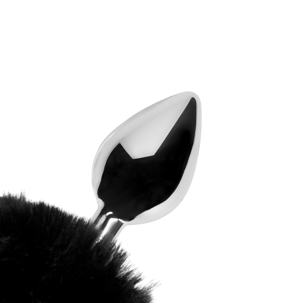 Konijnenstaart met metalen buttplug - foto 2