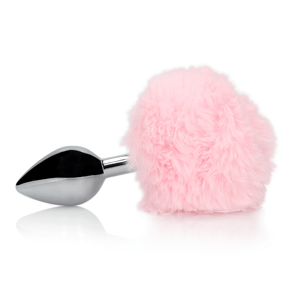 Konijnenstaart met metalen buttplug - foto 12