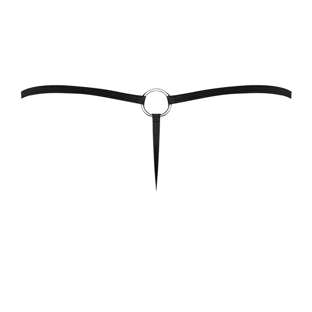 G-String with Ring at the Front - One Size - Black - foto 2