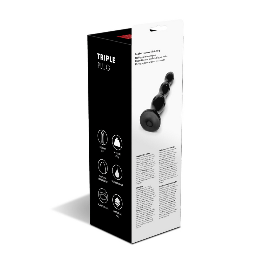 Triple Plug - Buttplug - Zwart - foto 4