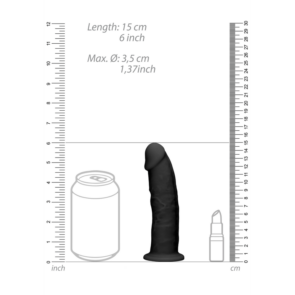 Silicone Dildo without Balls - 6 / 15 cm - foto 8