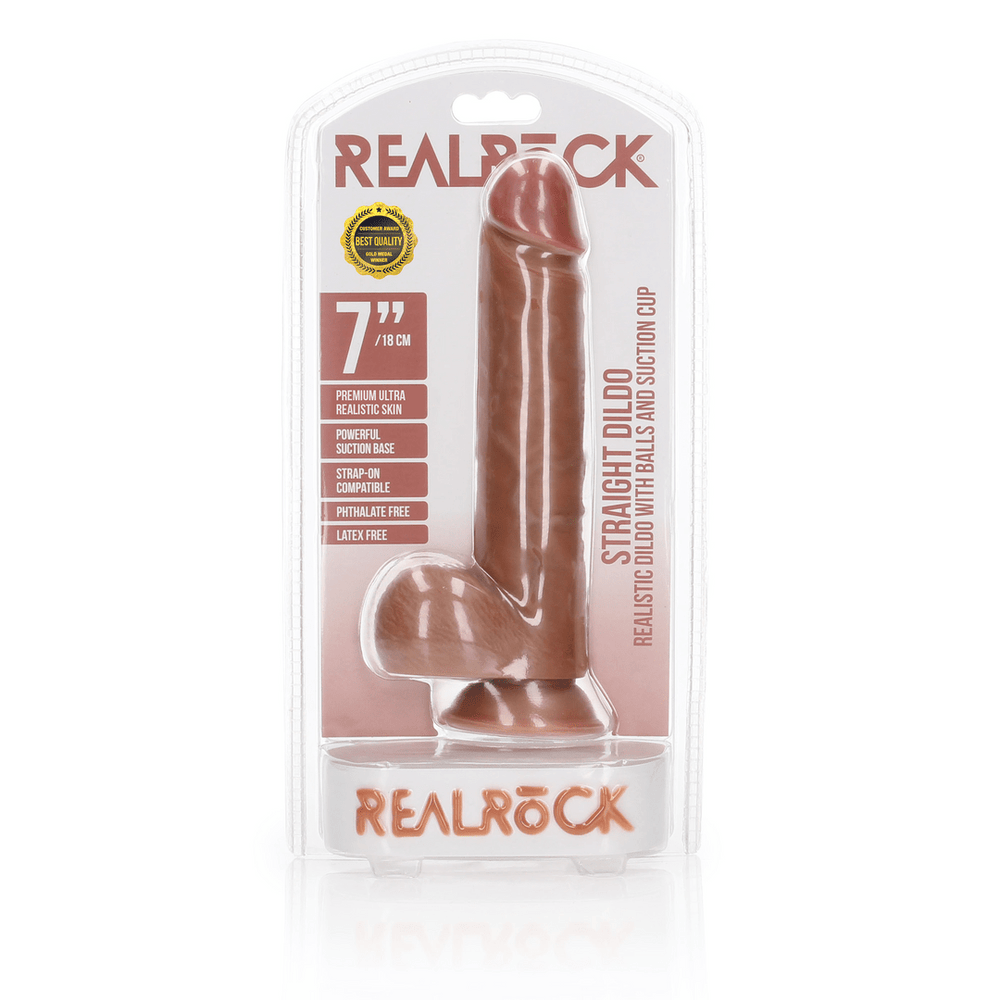 Straight Realistic Dildo with Balls and Suction Cup - 7 / 18 cm - foto 16