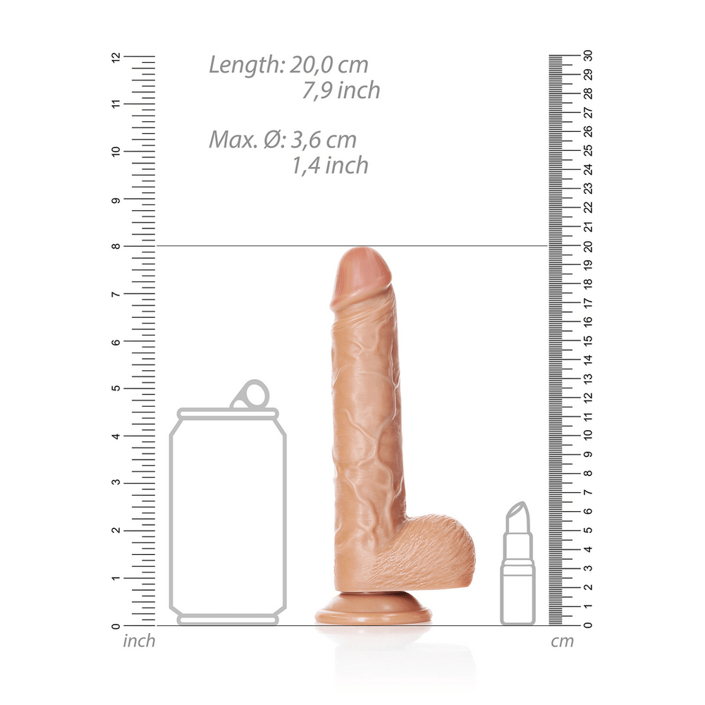 Straight Realistic Dildo with Balls and Suction Cup - 7 / 18 cm - foto 20