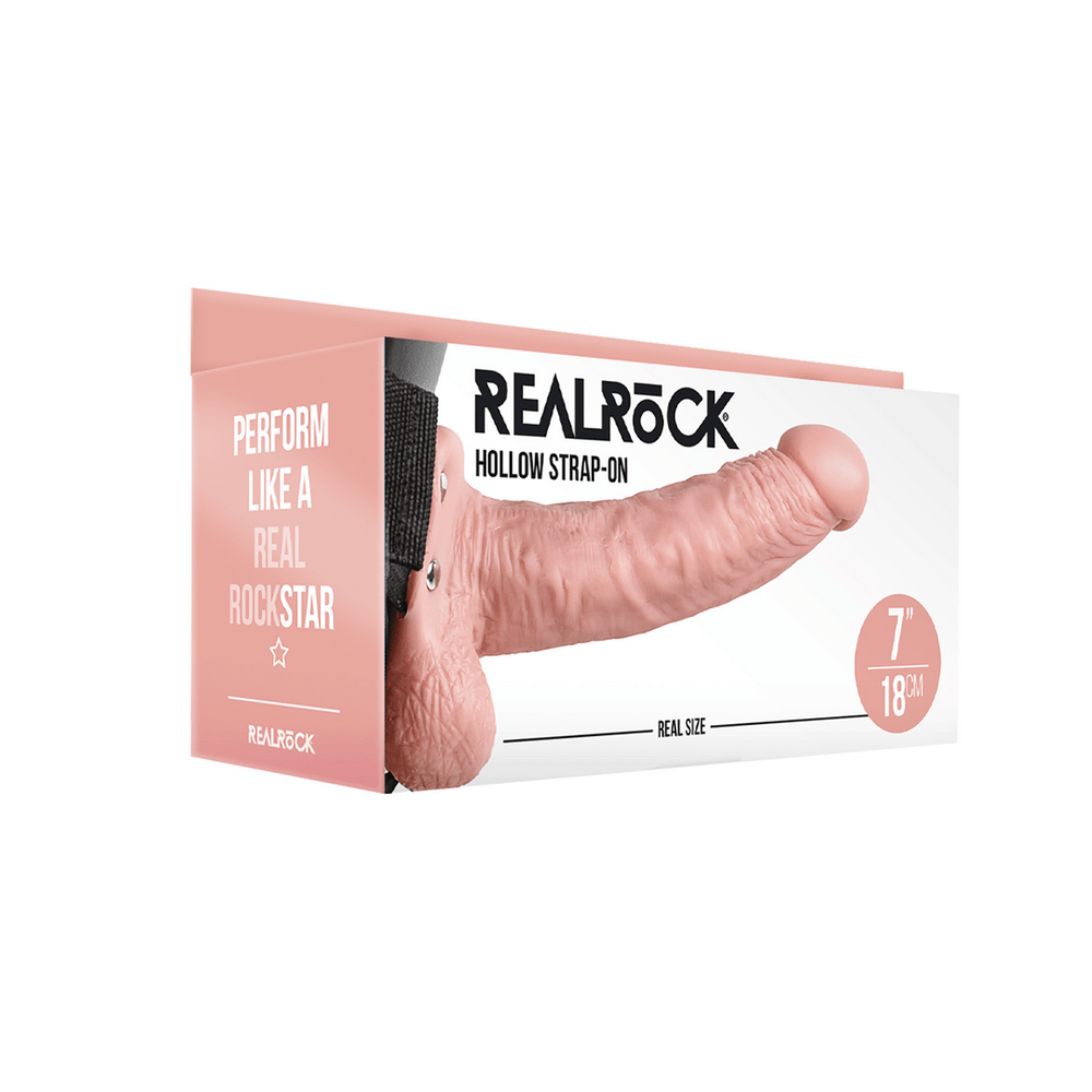 Hollow Strap-On with Balls - 7 / 18 cm - foto 6