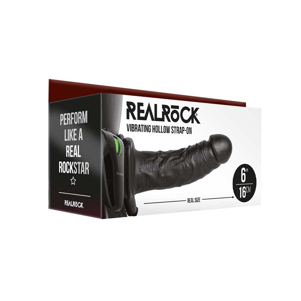 Vibrating Hollow Strap-On without Balls - 6 / 15,5 cm - foto 3