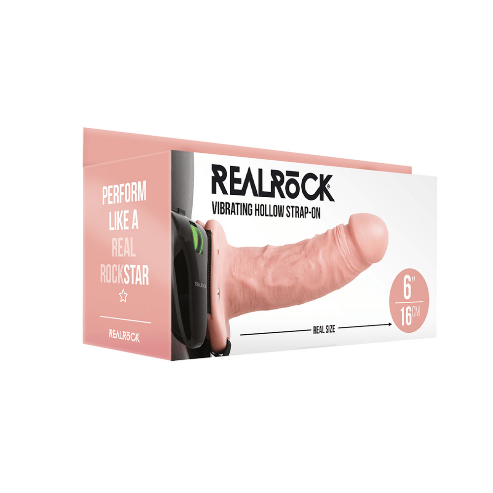 Vibrating Hollow Strap-On without Balls - 6 / 15,5 cm - foto 17