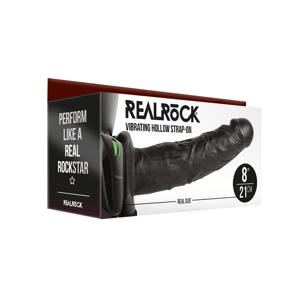 Vibrating Hollow Strap-On without Balls - 8 / 20,5 cm - foto 3
