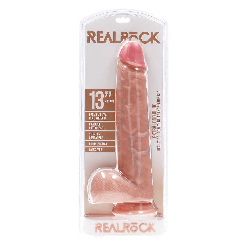 Extra Large - Rechte Dildo met Ballen - 33 cm - foto 13