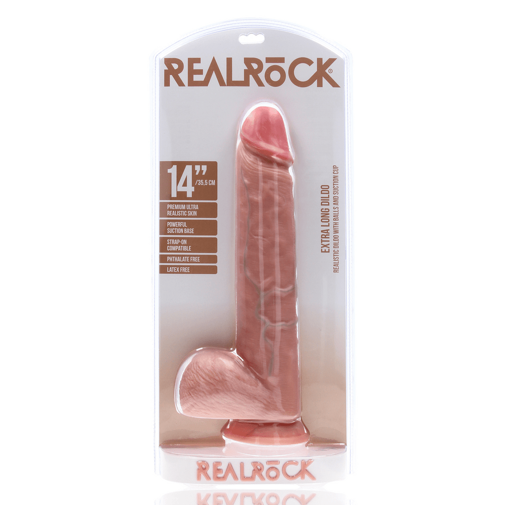 Extra Large - Dildo met Ballen - 35,5 cm - foto 14