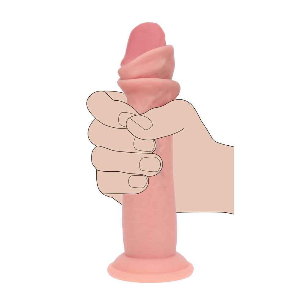 Dual Density Silicone Realistische Glijdende Huid Dildo - 7 / 18,5 cm