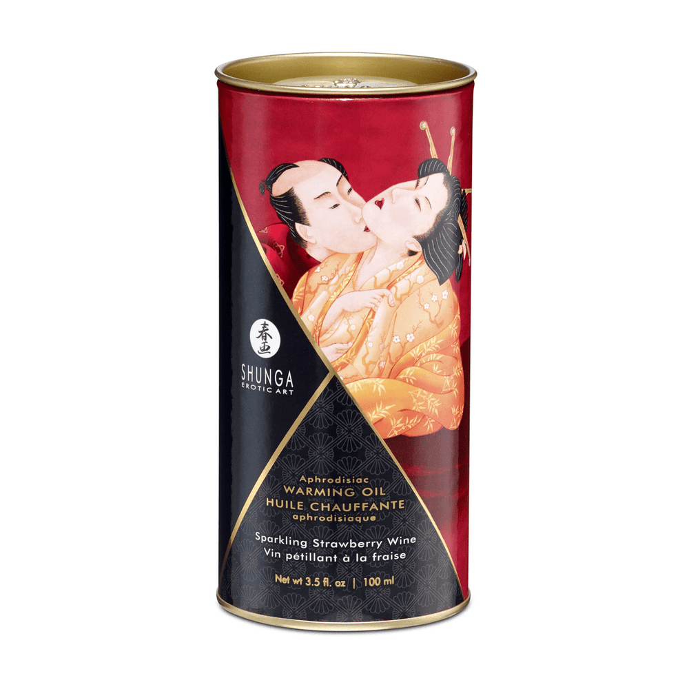 Verwarmende Massageolie - Sparkling Strawberry Wine - 100 ml - foto 4
