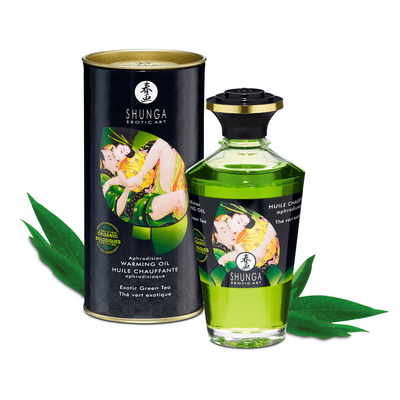 verwarmende massageolie - Exotic Green Tea - 3.5 fl oz / 100 ml