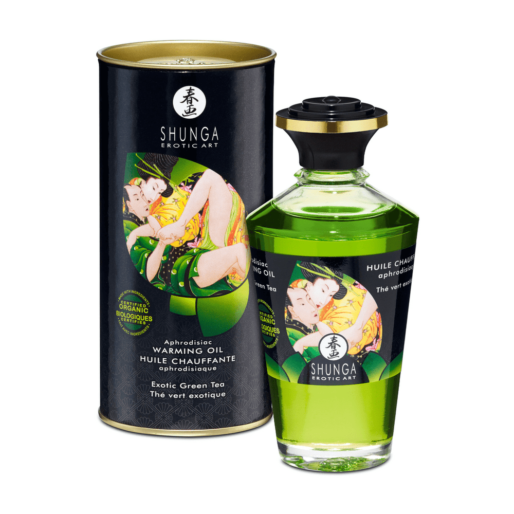 Verwarmende Massageolie - Exotic Green Tea - 100 ml - foto 3