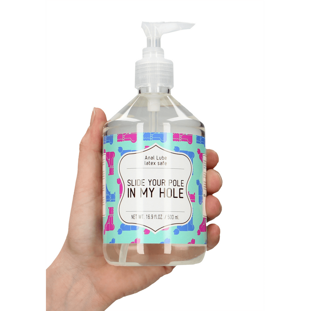 Slide Your Pole In My Hole - Waterbasis Glijmiddel - 500 ml - foto 2