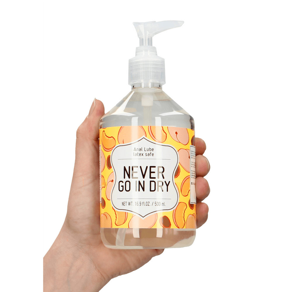 Never Go In Dry - Anaal Glijmiddel op Waterbasis - 500 ml - foto 2