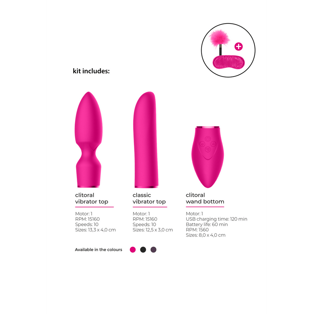 Pleasure Kit #4 - Vibrator met verschillende opzetstukken - foto 13
