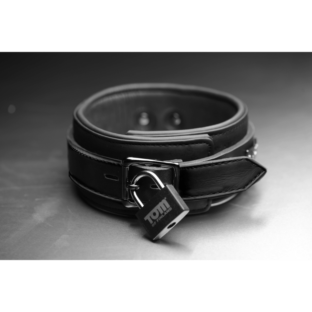 XR Brands - Neopreen collar met slot - Zwart - foto 2