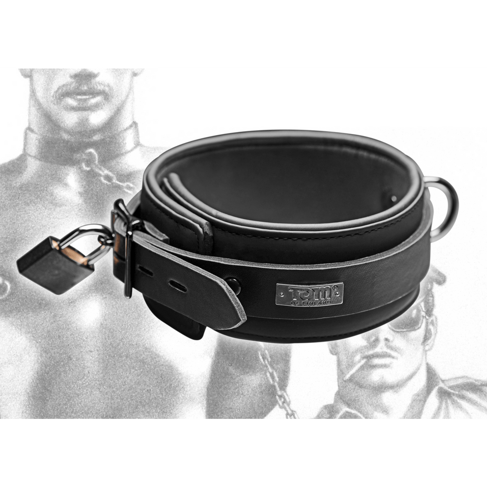 XR Brands - Neopreen collar met slot - Zwart - foto 4
