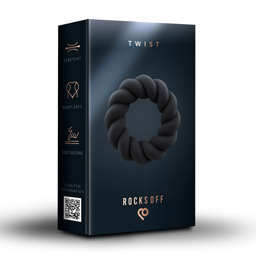 Twist - Niet Vibrerende Cockring - Zwart - foto 7