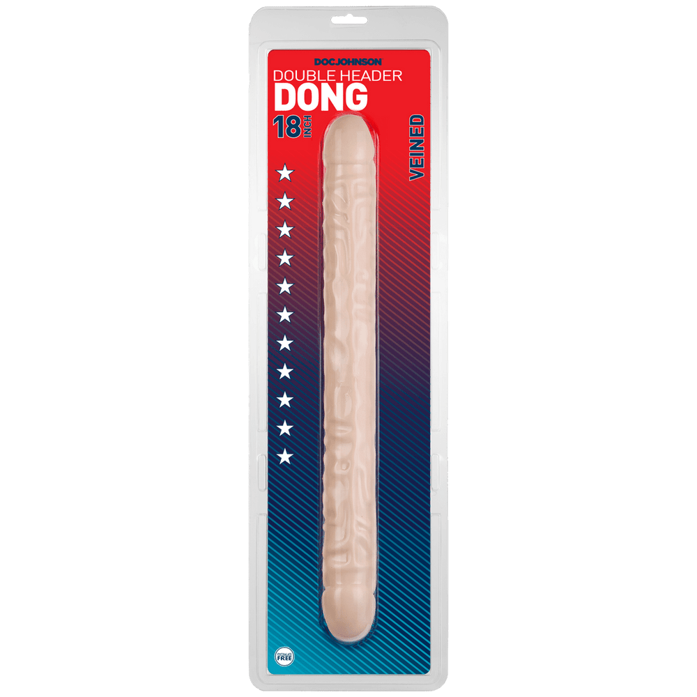 Veined Double Header - Dubbele Dildo - 45 cm - foto 2
