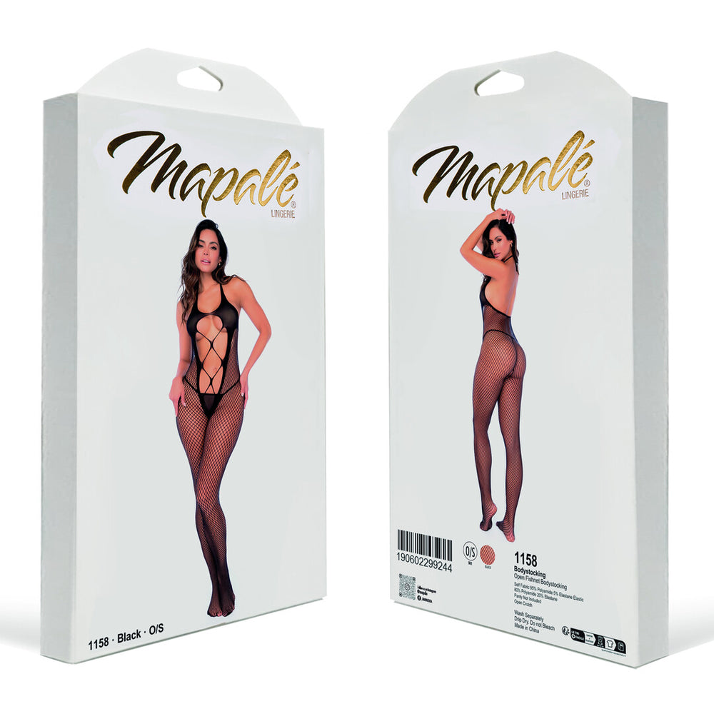 Open Fishnet Bodystocking - One Size - Zwart