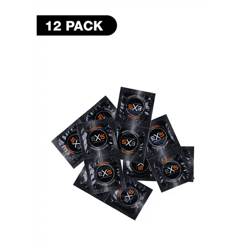 EXS Black Latex - Condooms - 12 Pieces