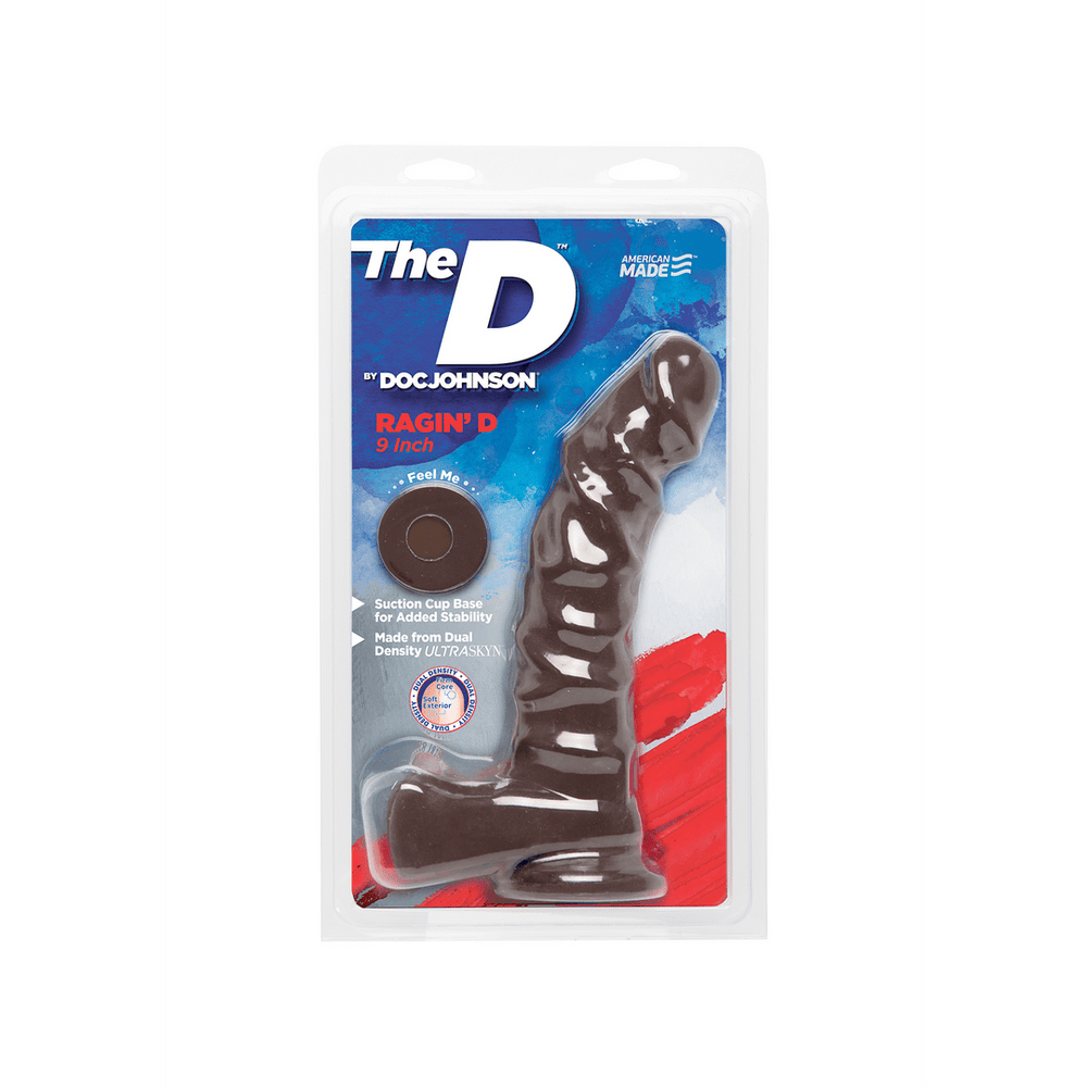 Ragin' D - Dildo met ballen - 22 cm - Chocolade - foto 2