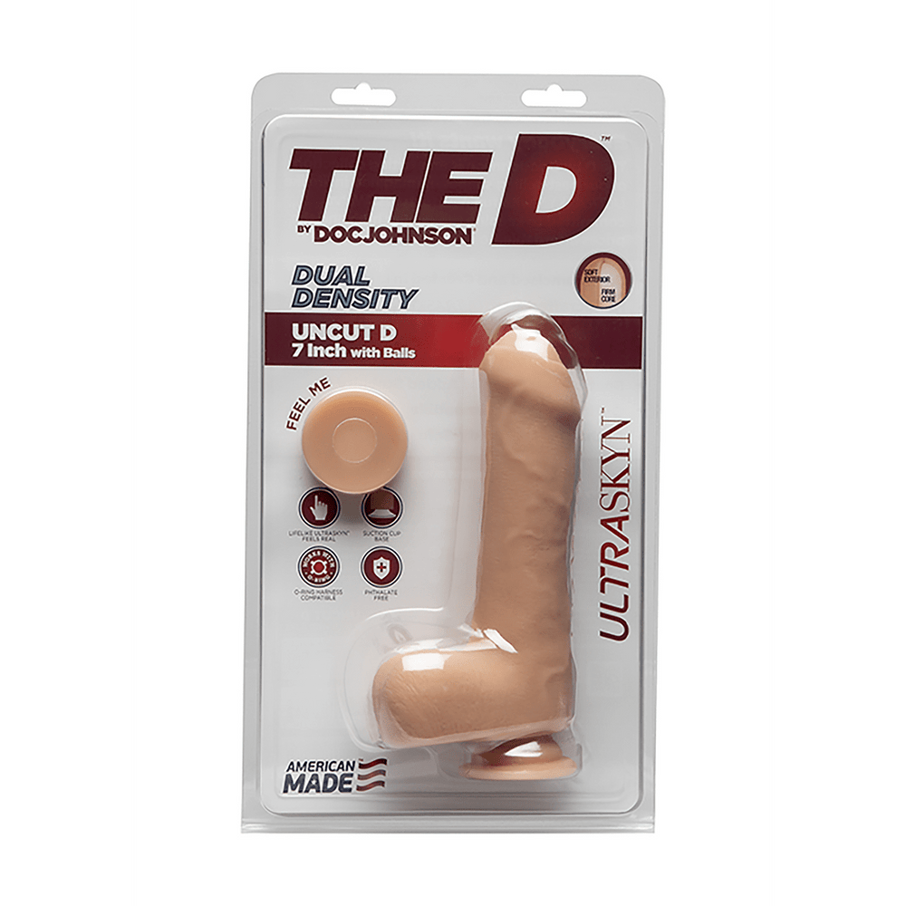 Uncut D - Realistic ULTRASKYN Dildo with Balls - 7 / 18 cm - foto 2