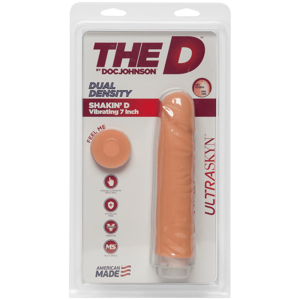 Shakin' D - Vibrating Realistic ULTRASKYN Dildo - 7 / 18 cm - foto 2