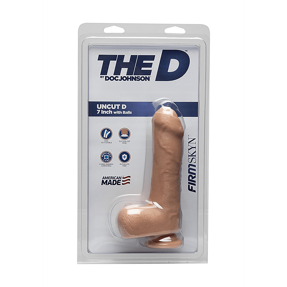Uncut D - Realistic FIRMSKYN Dildo with Balls - 7 / 18 cm - foto 2