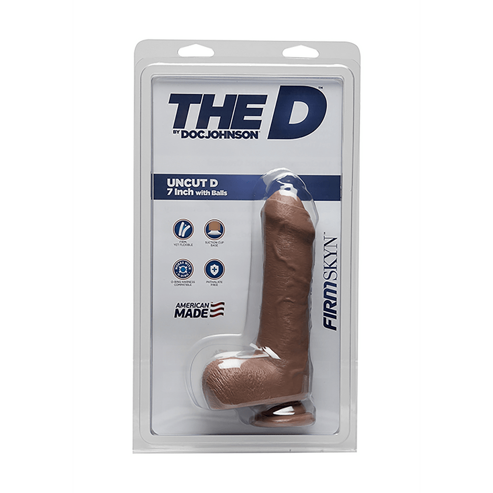 Uncut D - Realistic FIRMSKYN Dildo with Balls - 7 / 18 cm - foto 3