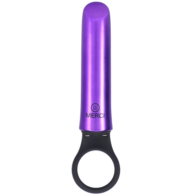 Power Play Mini vibrator with Silicone Grip Ring - Violet