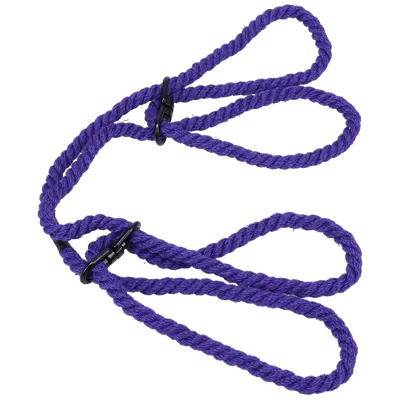 Restrain - 6mm Hemp Wrist or Ankle Cuffs - Purple