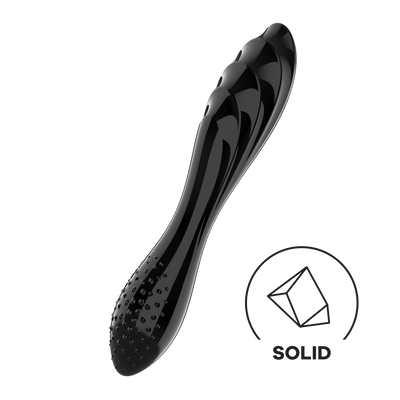 Dazzling Crystal 1 - Glass Dildo - Black