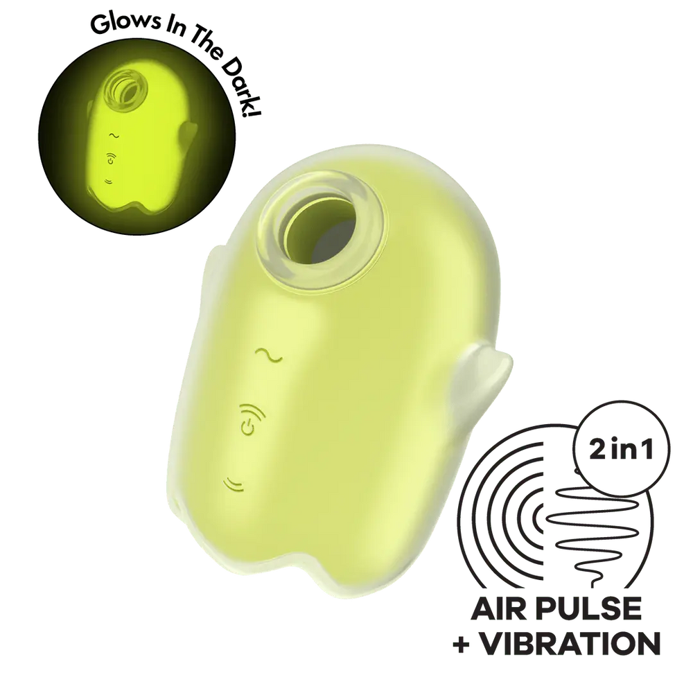 Glowing Ghost - Luchtdruk Vibrator - Glow in the Dark - foto 14