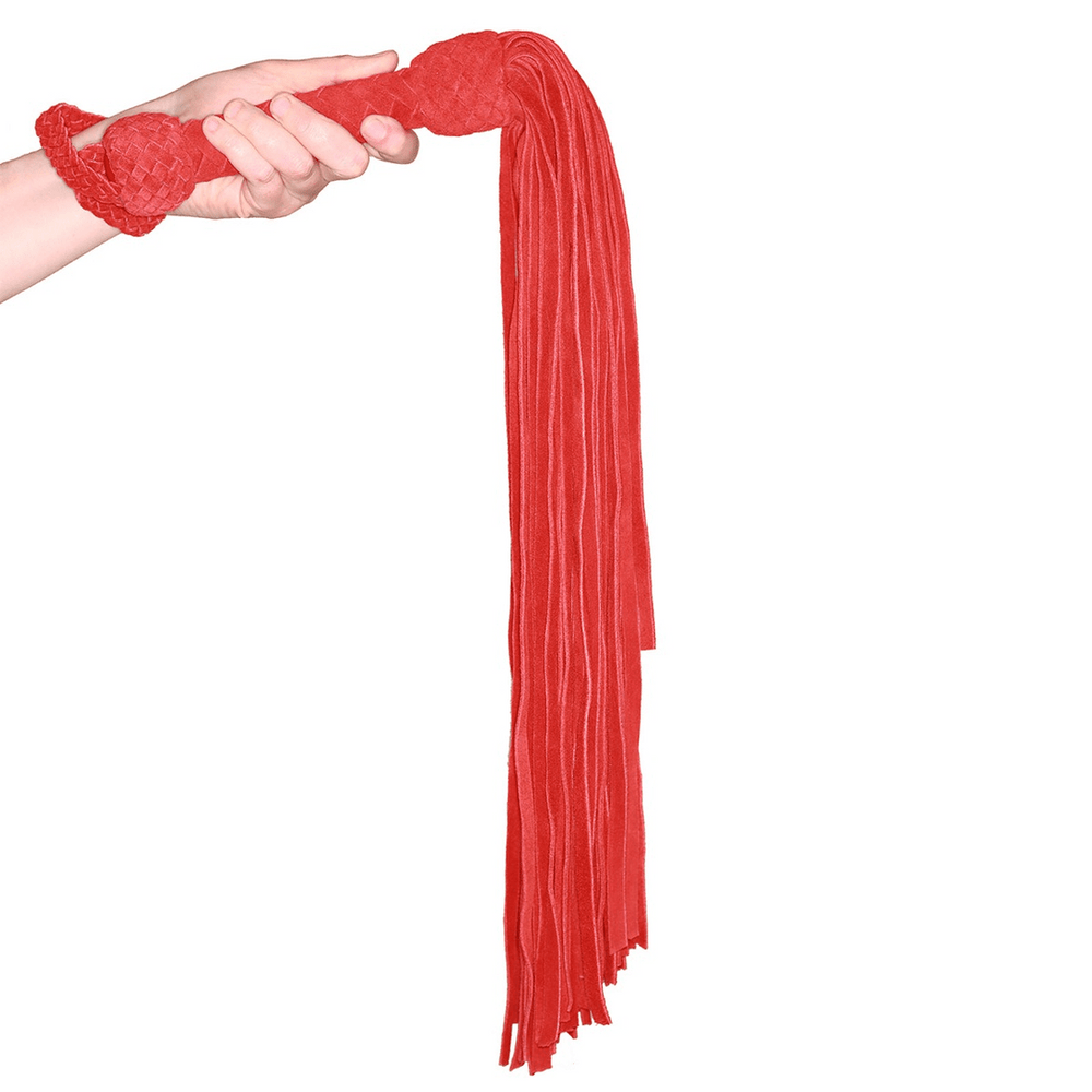 Leather Suede Flogger - Red - foto 2