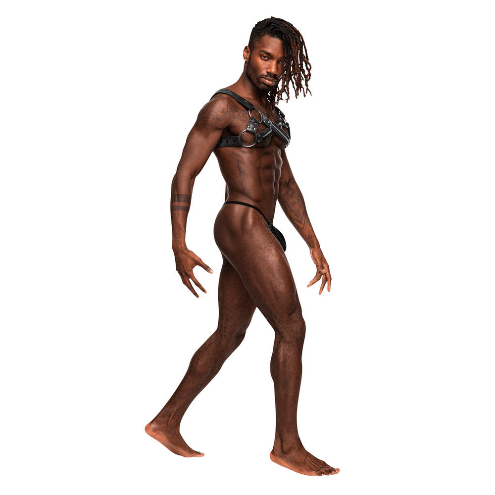 Virgo - Imitation Leather Harness - One Size - Black - foto 3