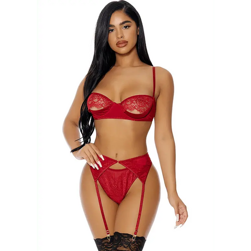 Just a Peek lingerie set rood