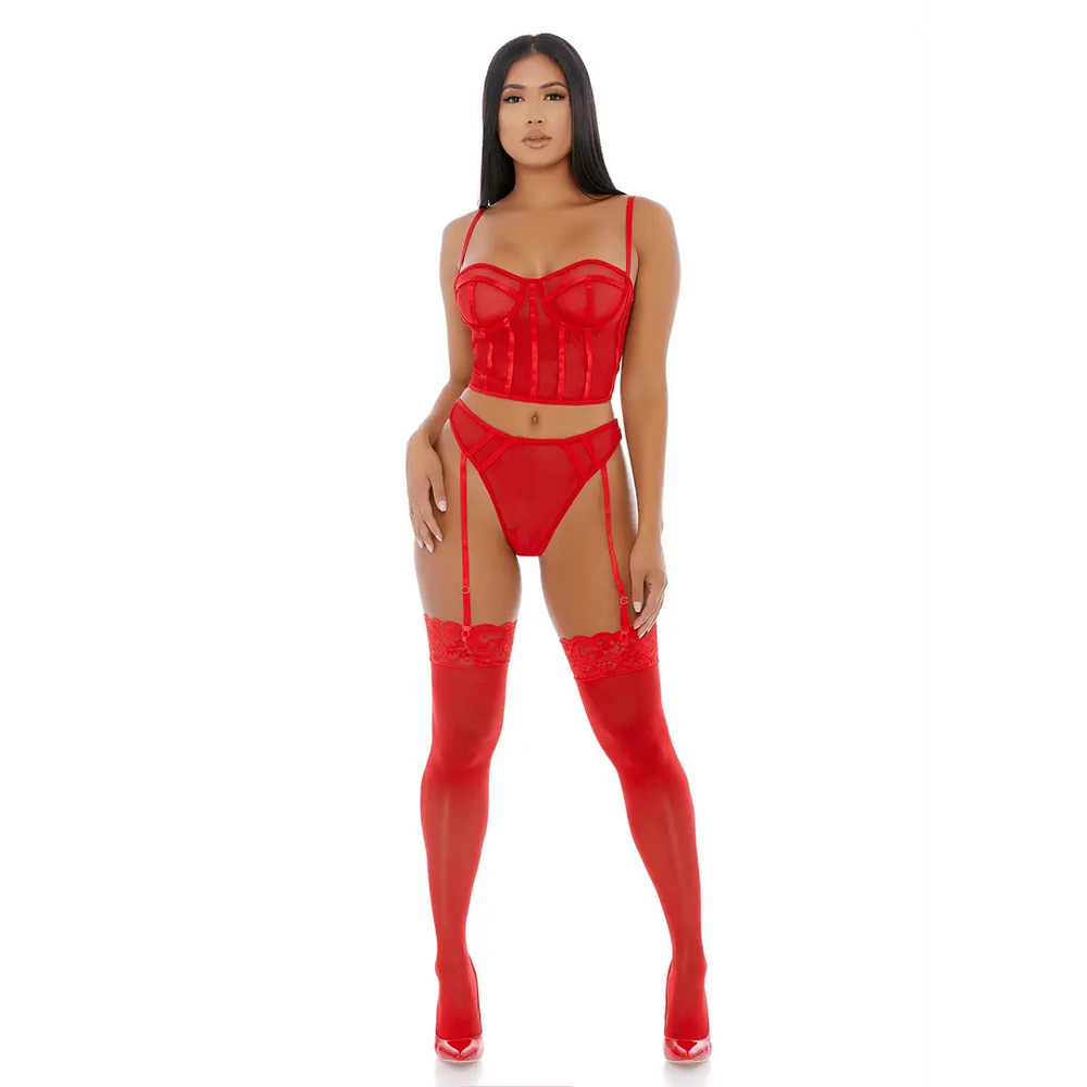 Sheer Intimacy - Mesh Bustier Set - foto 3