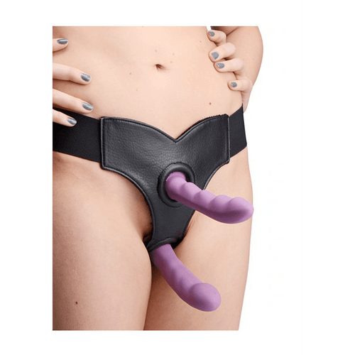 Crave - Double Penetration Imitation Leather Strap-On