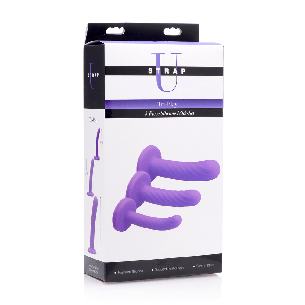 Tri-Play - 3-delige Siliconen Dildo Set - foto 5