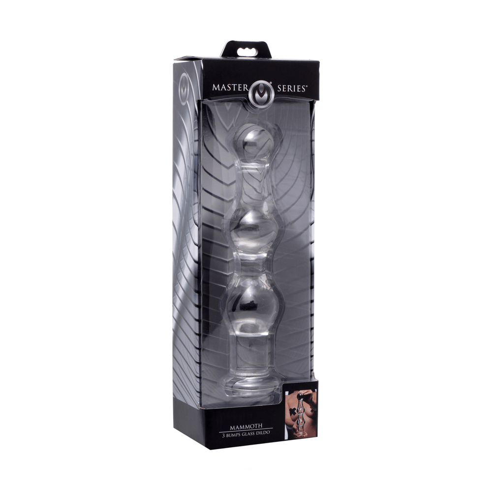 Mammoth - Glass Dildo met 3 Hobbels - foto 3
