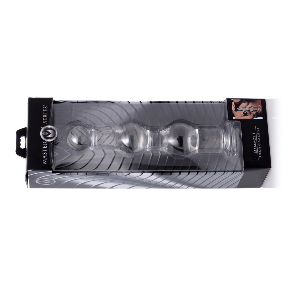 Mammoth - Glass Dildo met 3 Hobbels - foto 4