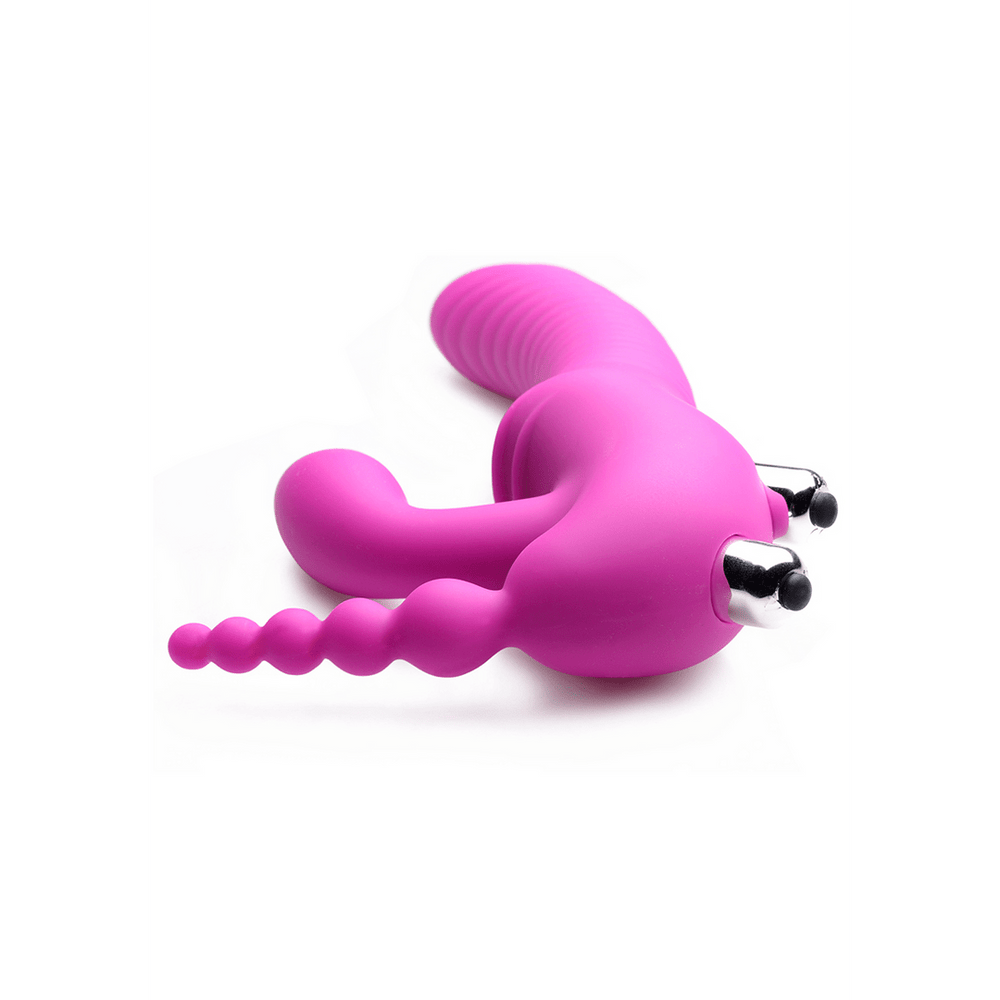 Regal Rider - Triple Vibrating Strapless Strap-On - foto 5
