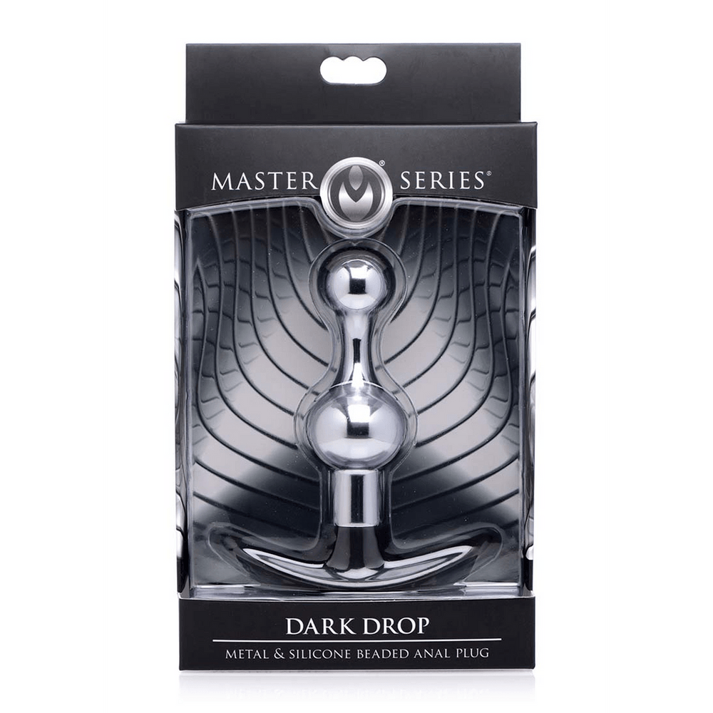 Dark Drop Metal  Silicone Beaded Anal Plug - foto 3