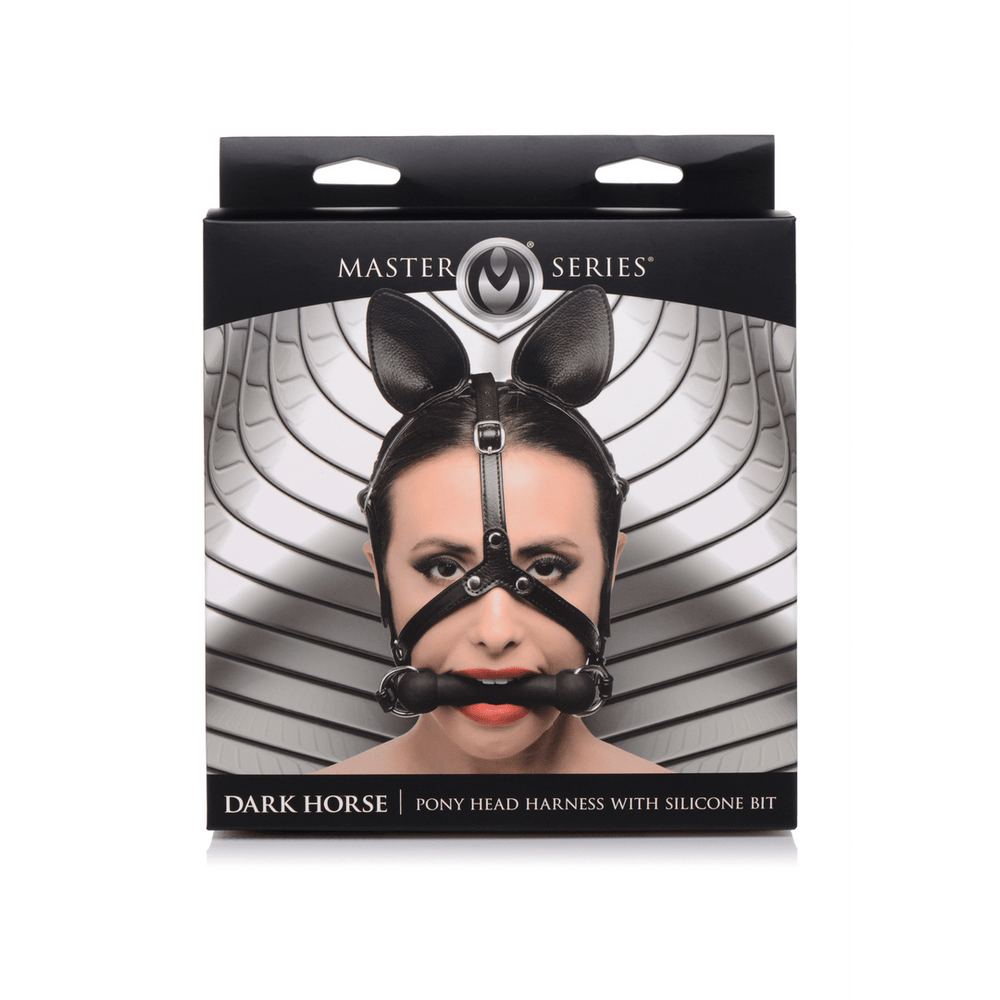 Dark Horse - Hoofdharnas met Siliconen Bitgag - foto 4