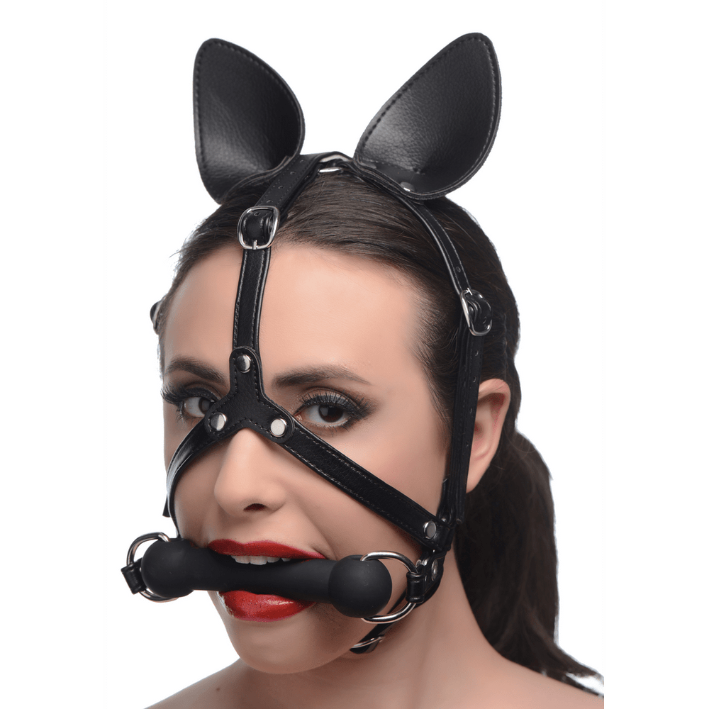 Dark Horse - Hoofdharnas met Siliconen Bitgag - foto 2