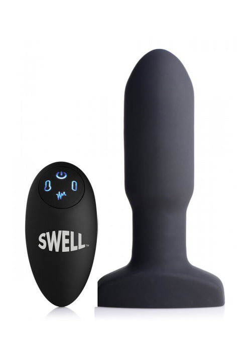 Opblaasbare Vibrerende Silicone Butt Plug